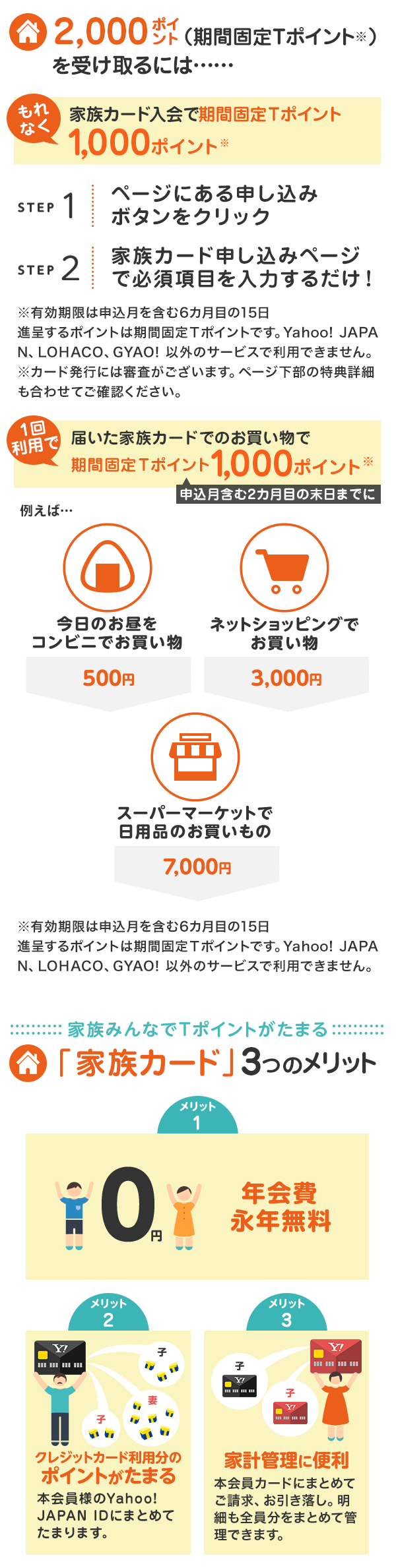 2000ポイント(期間固定Tポイント)を受け取るには