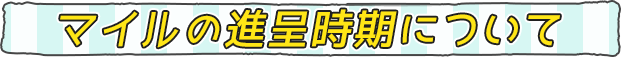 マイルの進呈時期について