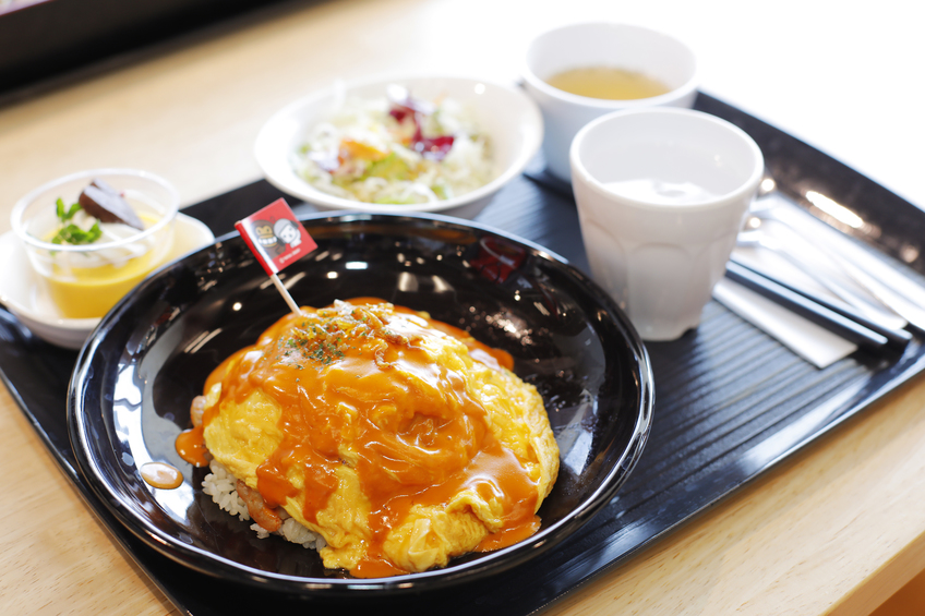 “Omelette rice” in our Cafeteria