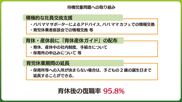 待機児童問題への取り組み