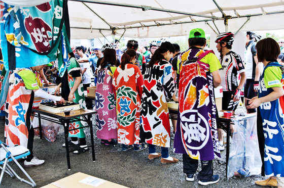 写真:北上エイドステーションの風景