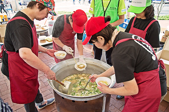 写真:女川エイドステーションの風景