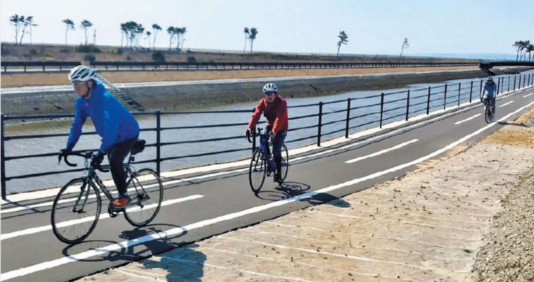 写真:仙台亘理自転車道の風景