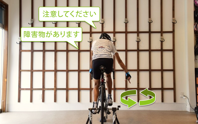 注意してください、障害物がありますのハンドサイン