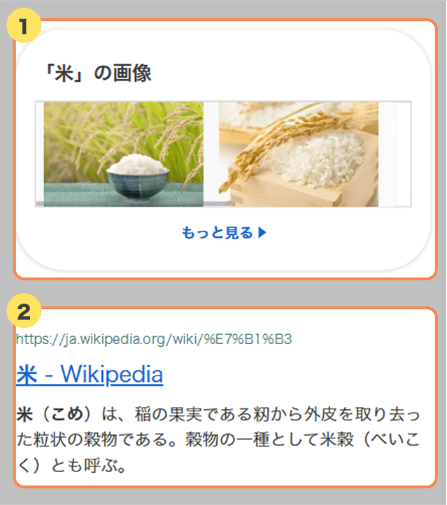 ウェブ検索(けんさく)結果(けっか)のスクリーンショット