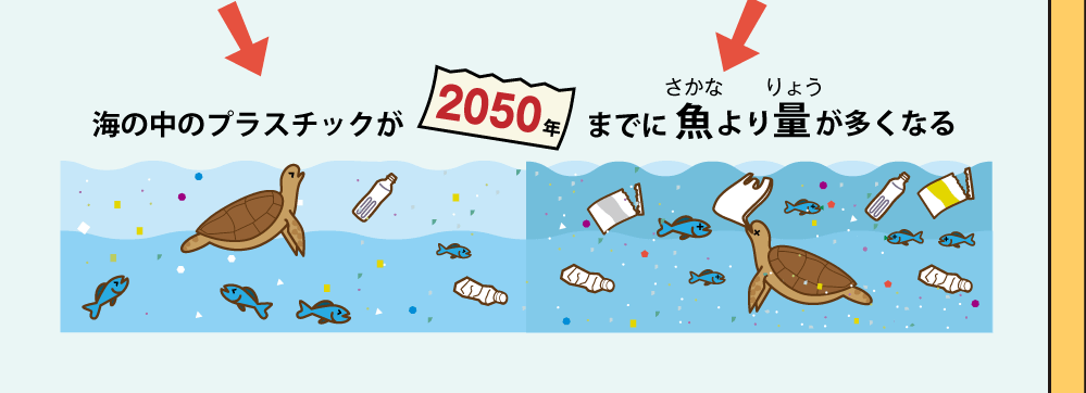 海の中のプラスチックが2050年までに魚より量が多くなる！