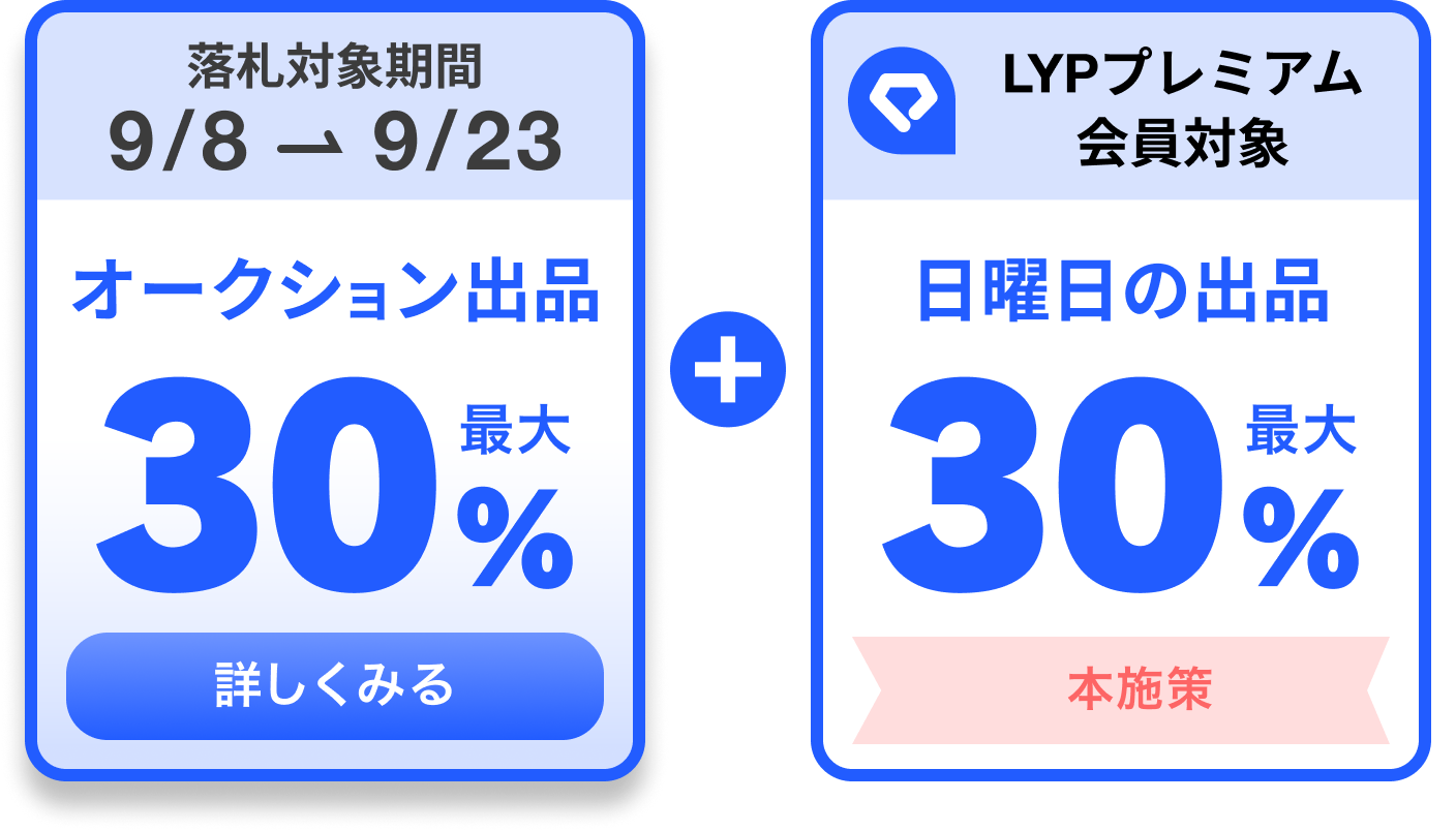 LYPプレミアム会員対象】日曜日の出品で落札システム利用料の最大30％がPayPayポイントで戻ってくる