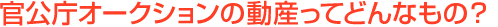 官公庁の動産ってどんなもの?