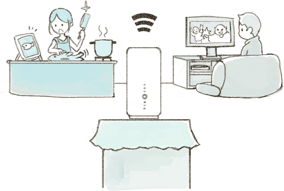 SoftBank Airを利用しているイメージ