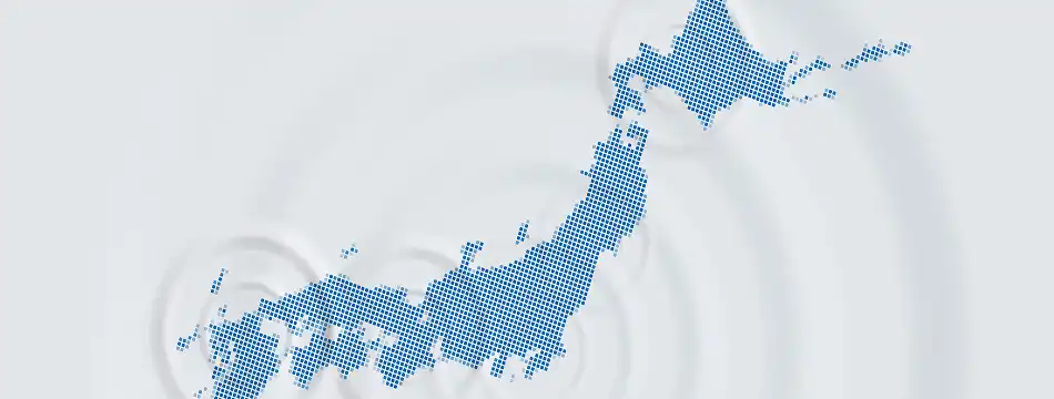日本列島が波打つ画像