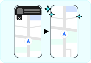 バナー広告を非表示にできるイメージ