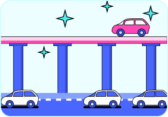 新しい道路がすぐに反映されるイメージ
