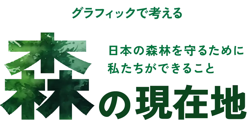 グラフィックで考える 森の現在地 日本の森林を守るために私たちができること