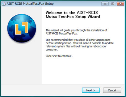 図1: 「MutualTestFox」のインストール画面