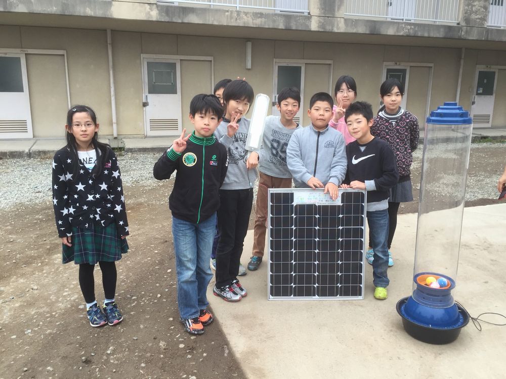 [福島の子供が手作りソーラーパネルを作り、学校に「希望の明かり」を灯したい!!]の画像