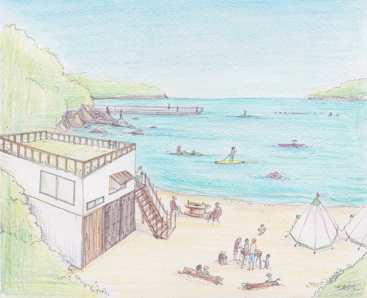 [海離れの進む石巻の浜辺に遊びの拠点を作り人々の笑顔を取り戻す]の画像