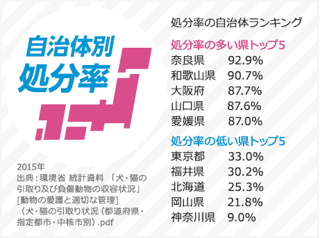 自治体別処分率