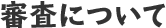 審査について