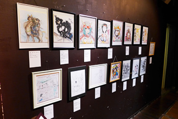 会場に展示された武者絵
