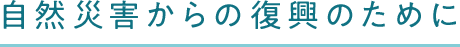 自然災害からの復興のために