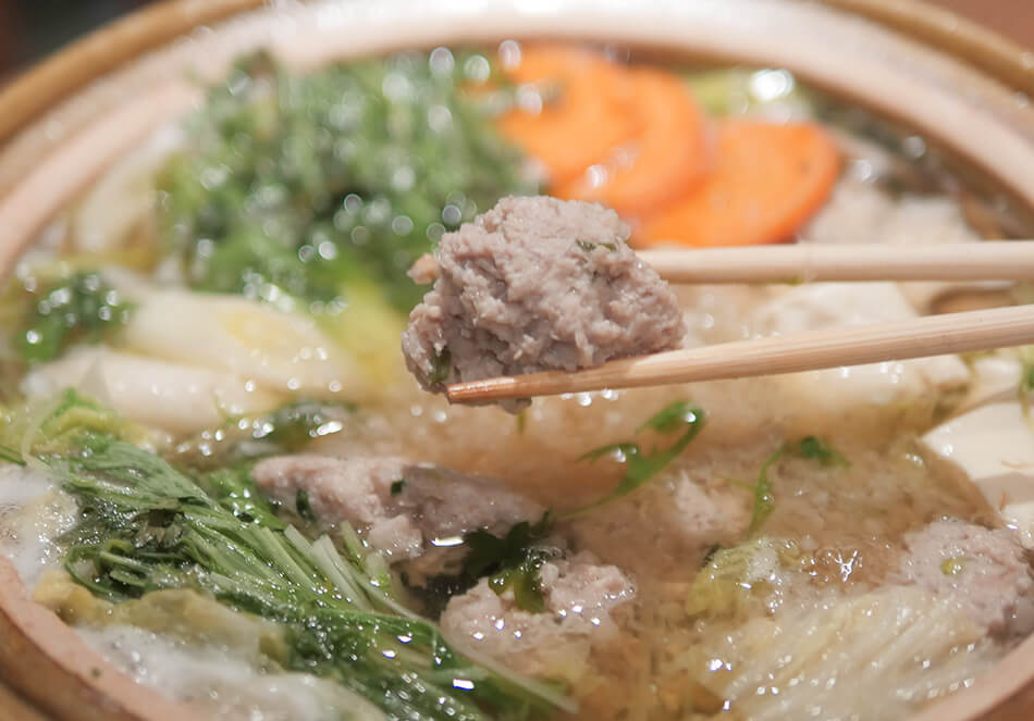 鶏つみれと生ダラのみぞれ鍋