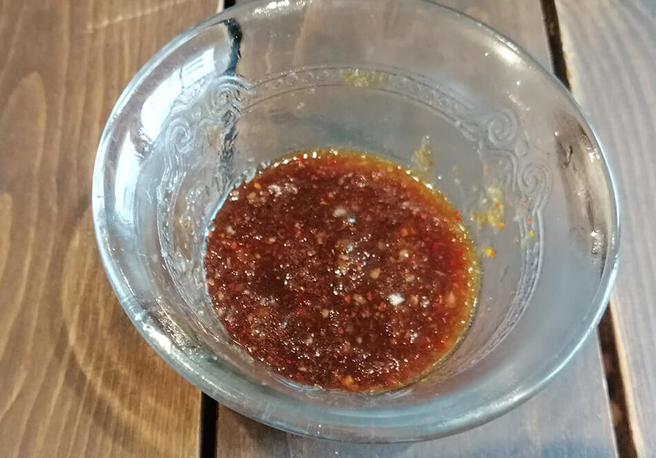 有機ニンニクペーストを使った「青菜の韓国風ナムル」