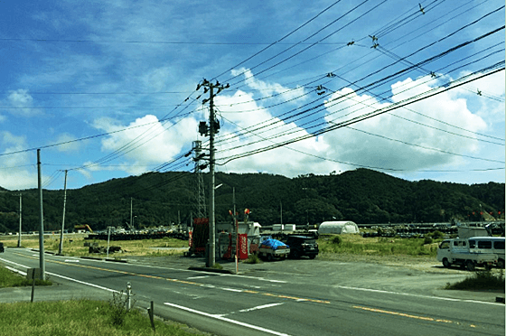 写真:旧荻浜支所跡地付近の風景