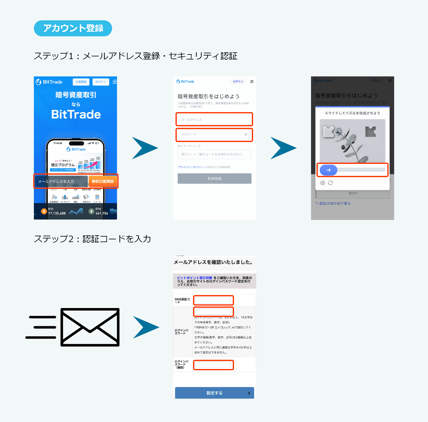 アカウント登録