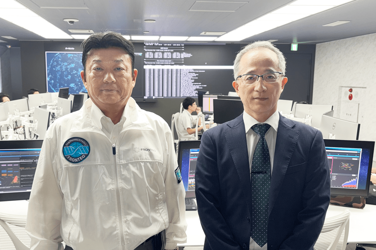 守本正宏社長と豊柴博義取締役・CSO