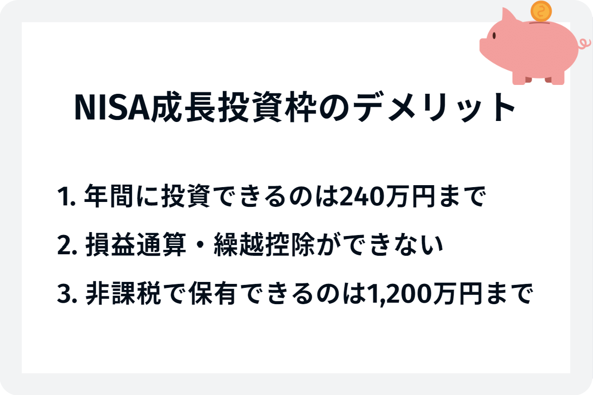 NISA成長投資枠のデメリット
