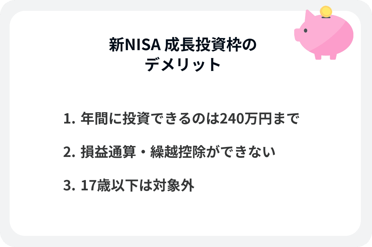 NISA成長投資枠のデメリット