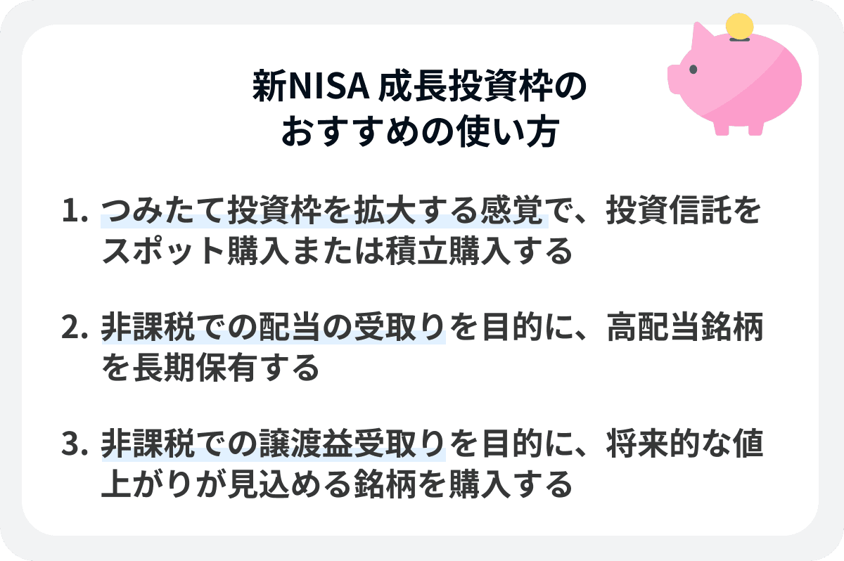 NISA成長投資枠のおすすめの使い方