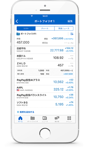 ポートフォリオリストキャプチャ