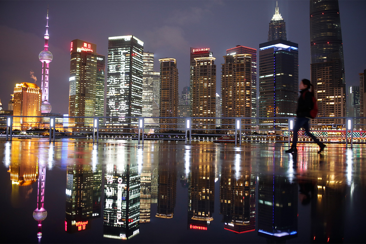 中国・上海の夜景