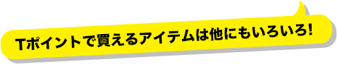 Tポイントで買えるアイテムは他にもいろいろ!