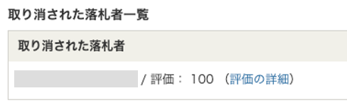 取り消された落札者一覧