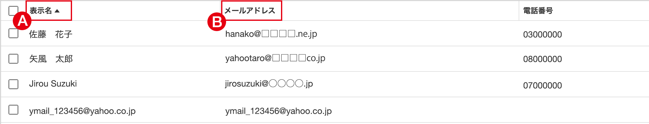 並び替え