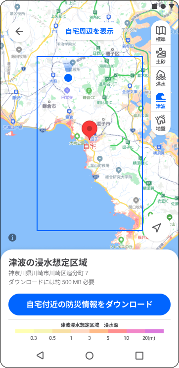 津波浸水想定区域<