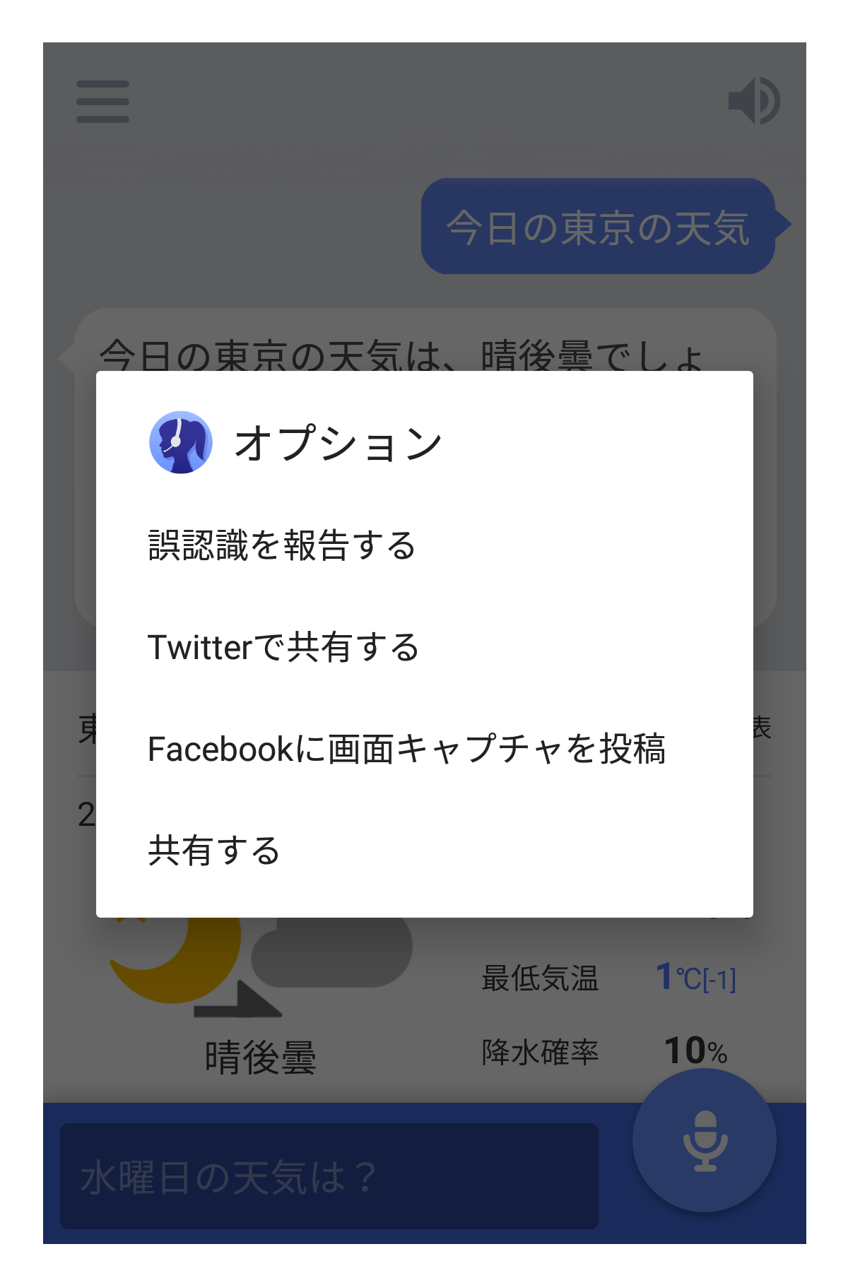 オプションを表示