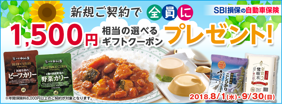 自動車保険キャンペーン(SBI損保)