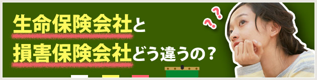 生命保険会社と損害保険会社どう違うの?