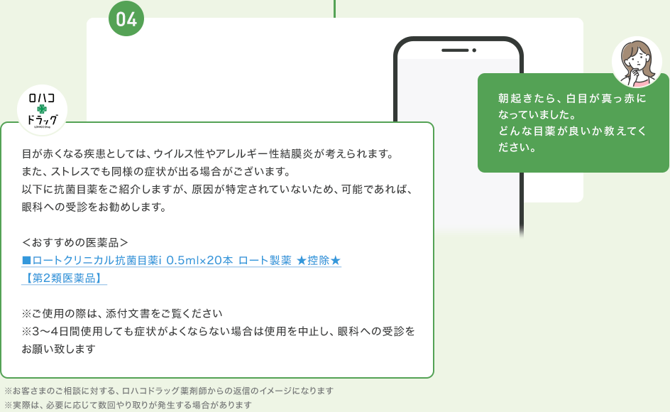 4、ロハコドラッグ薬剤師から返信