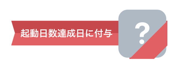 起動日数達成日にアイコン付与のイメージ