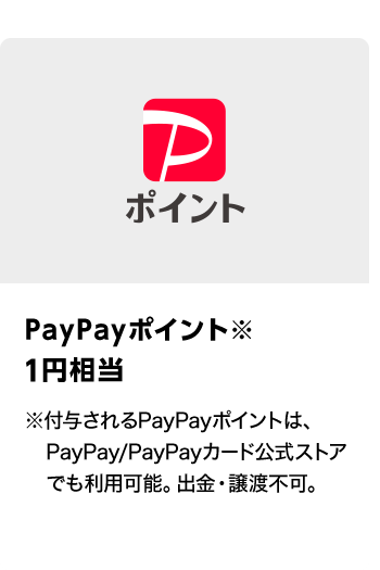 PayPayポイント　1円相当　期間：2024年4月1日～2024年4月30日