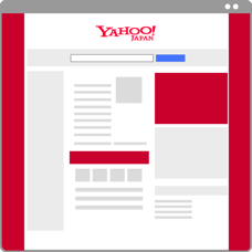Yahoo! JAPAN トップインパクトの位置を示した図
