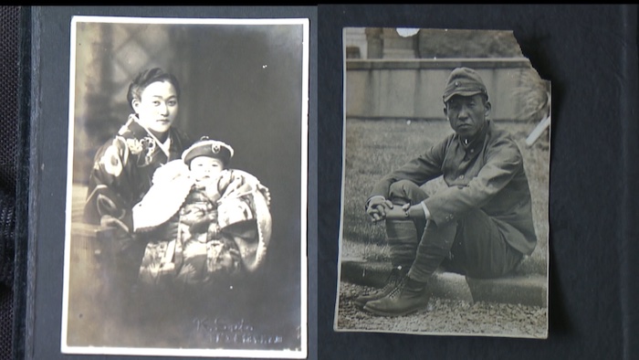 会津美里町の猪俣勝男さん（８５）と家族の写真