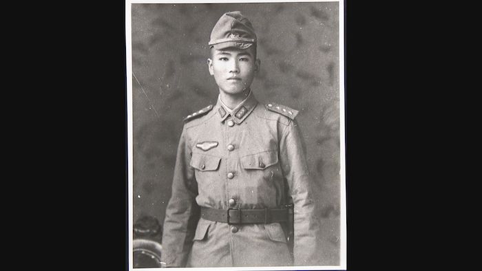 飛行兵になる際に、遺影として撮った写真。当時は「天皇陛下と共に死ぬのだから」と義務として写真館に向かわされたという
