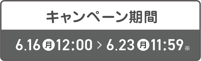 キャンペーン期間 6/16(月)-6/23(月)