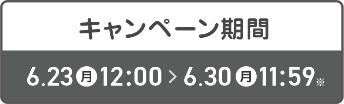 キャンペーン期間 6/23(月)-6/30(月)