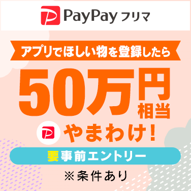 フリマアプリでほしい物を登録して50万円相当やまわけ